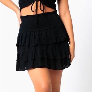 Olivaceous Ruffle Skirt